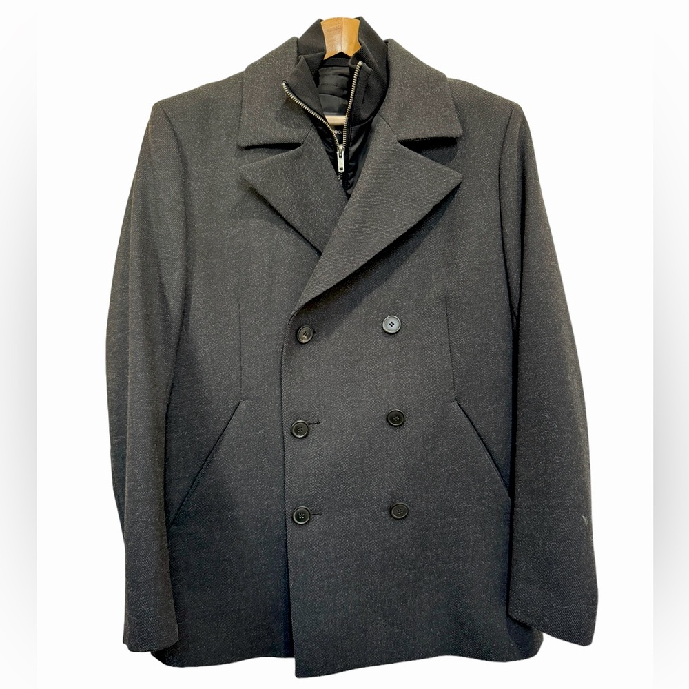 Theory Men’s Wool Blend Pea Coat. Slim Fit. Large. - Picture 2 of 9